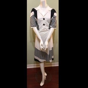 Vintage black and white dress
